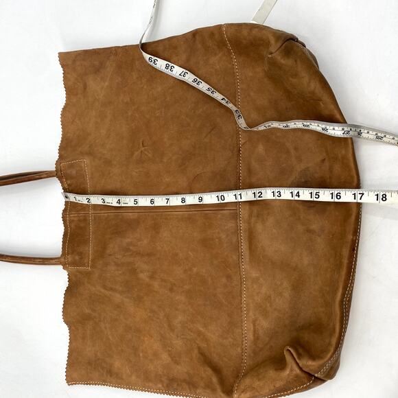 Banana Republic Cognac Leather Slouch Tote Bag - Picture 6 of 9